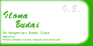 ilona budai business card